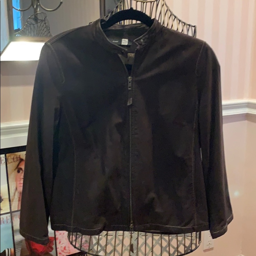 Brown leather jacket